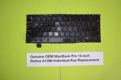 Genuine Apple MacBook Pro 15" Retina Display A1398 Individual Key Replacement - Image 1 of 4
