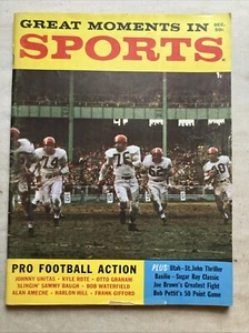 Great Moments In Sports, December 1959, Vol 1 No 8. Pro Football Action. - Picture 1 of 7