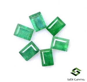 3.25x2.25 mm Natural Emerald Baguette Cut Lot 06 Pcs 0.76 CTS Loose Gemstones - Picture 1 of 4