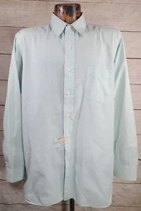 True Vintage 40's Arrow Mitoga Blue Formal Dress Shirt Mens Large Gusseted USA - Picture 1 of 20