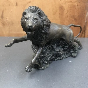 Vintage Limited Edition Lion Statue Figure Signed Numbered Resin - Picture 1 of 9