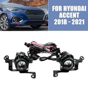 For Hyundai Accent 2018-2021 DRL front bumper fog lamp Daytime running light 2X - Picture 1 of 7