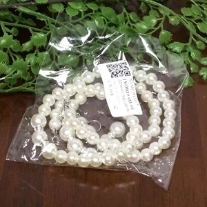 Faux Pearl Necklace Earrings Womens Fashion Bracelet Set new in package gift - Picture 1 of 3