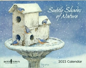 CALENDARIO COLECCIONABLE -2023 -SUTILES SOMBRAS DE LA NATURALEZA - PÁJAROS - FLORES -BOYS TOWN - Imagen 1 de 2