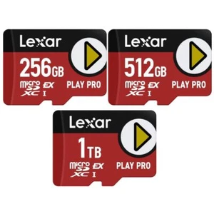 New Lexar PLAY PRO microSD Express Card 256GB 512GB 1TB UHS-II V30 SD 7.1 SDXC - Picture 1 of 12