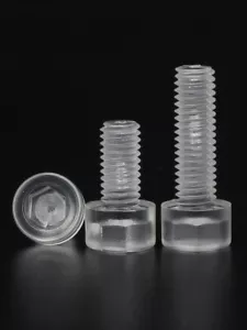 M3 M4 M5 M6 M8 M10 PC Vite a brugola acrilico trasparente vite a brugola plastica bullone testa esagonale - Foto 1 di 2