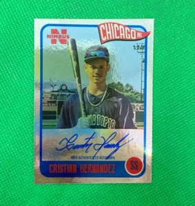 2020 Onyx Nimbus CRISTIAN HERNANDEZ auto /325 prospect pre Bowman Chrome Cubs - Picture 1 of 3