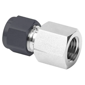 FITOK Single Ferrule Connector 3/8"OD × 1/2"FNPT Interchangeable with 6-8 GBZ-SS - Picture 1 of 1