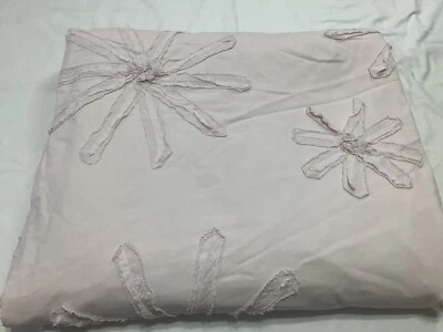 Funda nórdica Pottery Barn Full Queen rosa hilo metálico flor Foto 1 de 4