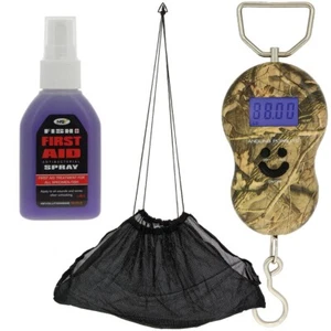 Fishing Scale Digital LCD Camo 40kg/88lb Mesh Coarse Weigh Sling Fish Aid Spray - Picture 1 of 6