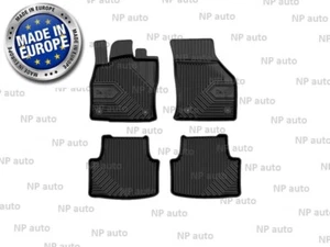 NEW LHD BLACK RUBBER FLOOR MATS LINERS ALL WEATHER FOR SKODA OCTAVIA 2013-2019 - Picture 1 of 6