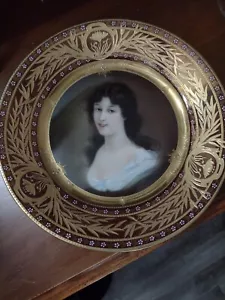 Excellent Richard Wehsener Dresden plate after Royal Vienna raised gold relief - Picture 1 of 11
