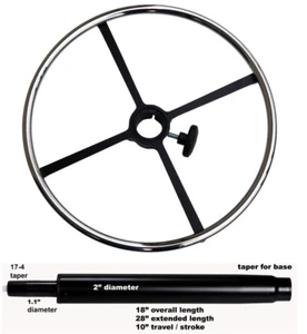 Drafting Stool Counter Chair Kit | 18" Diameter Foot Ring | 10" Stroke Cylinder - Picture 1 of 1