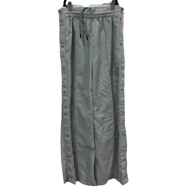 Calça Reebok Victoria Beckham Feminina Xsmall Xs Preta Perna Larga Botões de Pressão Track - Imagem 1 de 4