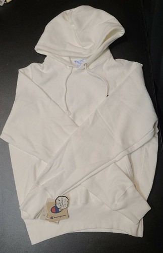 OFF WHITE Felpa con cappuccio Champion Athletic Reverse Weave logo C pesante bianco sporco