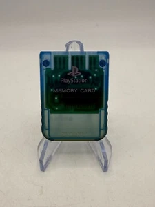 Original Sony Memory Card für PS1 / Playstation 1 transparent blau - Bild 1 von 1