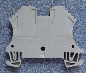 24 Weidmuller WDU 2.5 2.5mm 500v Top Hat Din Rail Electrical Terminals Stop Ends - Picture 1 of 2