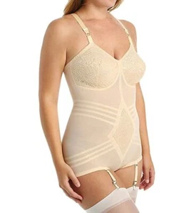 Rago Shapewear Extra Firm Shaping Beige Body Briefer Band 40 Multiple Cup Sizes - Picture 1 of 6