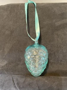 Tiffany & Co Cristal Azul Piña Adorno de Vacaciones Navidad 2018 - Imagen 1 de 5