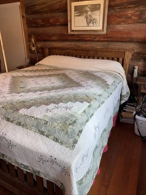 Colcha edredón edredón CALIFORNIA KING 118 x 122 pulgadas bordado Foto 1 de 4