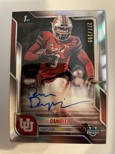 Devon Dampier Auto Refractor #277/299 2025 Bowman Chrome BCA-DDA Utah Utes - Picture 1 of 3