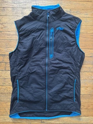 Outdoor Research 男式 Ascendant 黑色蓝色 Pertex 绝缘背心 M 码 — 第 1/3 张图片