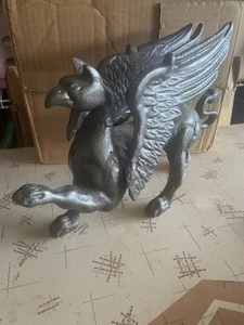 Mythical Gargoyle Griffin Cast Iron Statue Garden - Picture 1 of 7