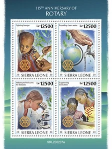 Sierra Leone - 2020 Rotary International Anniversary - 4 Stamp Sheet - - Picture 1 of 1