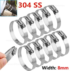 Schlauchschellen Edelstahl V2A Rostfrei Schlauch Schellen Rohrschellen 6-150mm - Picture 1 of 41