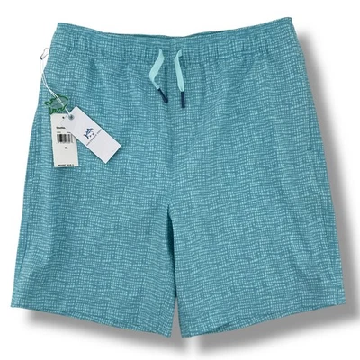 Southern Tide Painted Check Swim Trunk Shorts Boys Sz XL 16 Wake Blue - Image 1 of 4