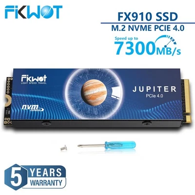 Fikwot Internal SSD 1TB 2TB 4TB Solid State Drive M.2 NVMe PS5 SSD With Heatsink