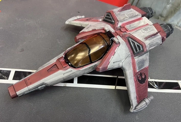 Star Wars Personalizado Pintado Rojo Rebel Fighter IMAGINEXT XL15 con LUZ Y SONIDO Foto 1 de 4