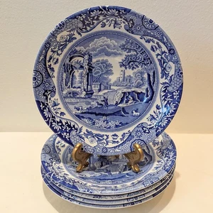 Set (5) Spode Blue Italienisch Blau & Weiß Salatteller 7,5" Hergestellt in England - Bild 1 von 5