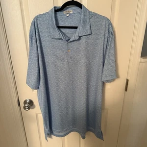 Camicia Peter Millar Uomo XXL Blu Bevande Cocktail Performance Golf Titos Vodka - Foto 1 di 8