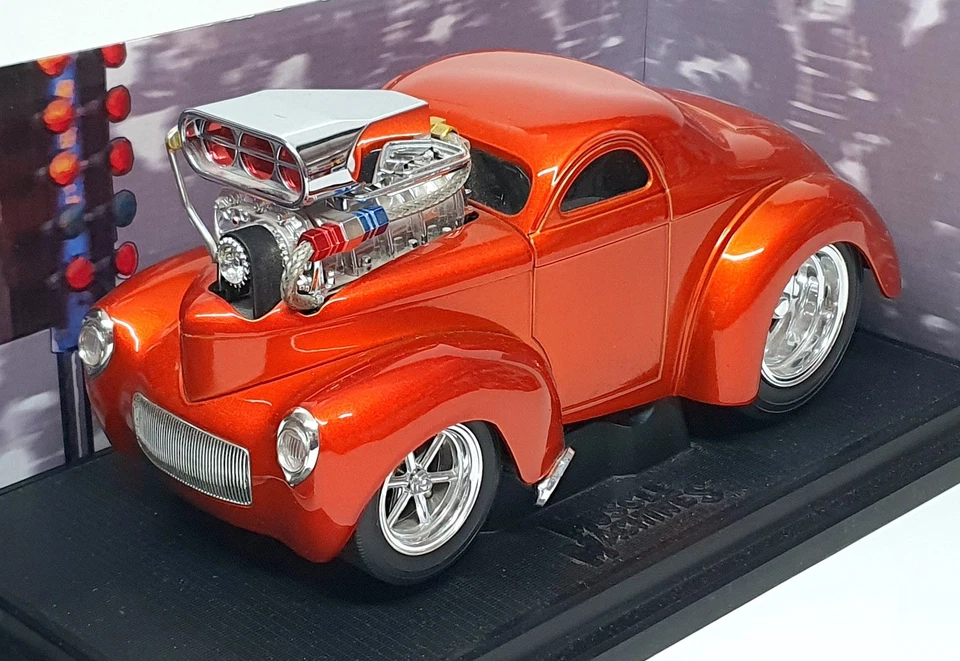 Muscle Machines 1/18 Scale 71166 - 1941 Willys Coupe - Met. Dk. Orange - Image 1 of 4