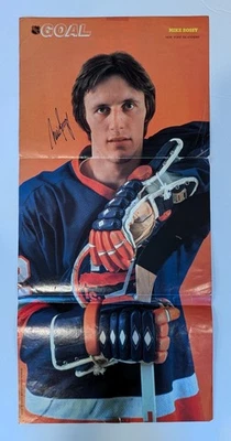 Póster de revista Mike Bossy NY Islanders autografiado 11x23 póster de gol extraíble Foto 1 de 4
