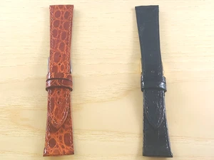 Echtes Krokodilleder Armband flach Farben braun und schwarz Breite 18 mm - Bild 1 von 4