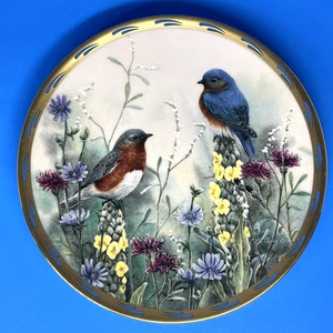 Eastern Bluebirds Plate Summer Interlude by Catherine McClung for Lexon Nature - Picture 1 of 12