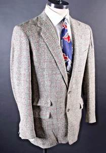 Vintage 50er Jahre Wolle kariert 2 Knopf Blazer Sport Mantel Jacke Herren Größe 40 - Bild 1 von 8