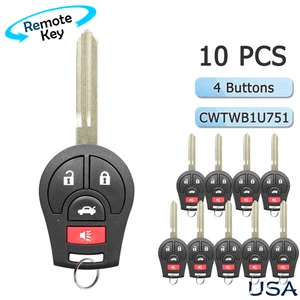 10 For Nissan Versa Sentra 2013 2014 2015 2016 2017 2018 Keyless Remote Key Fob - Picture 1 of 7