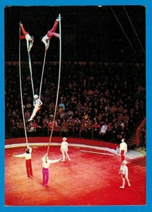 1979 Russian postcard PERCH BALANCING ACROBATS - Picture 1 of 2