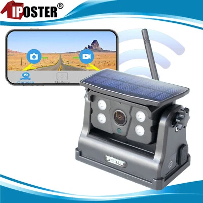 Solar Wireless Magnetic Backup Camera For Car Truck Trailer RV Reverse Rear View - Image 1 of 4