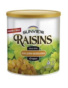 Seedless Golden Raisins Jumbo All Natural Vegan Non GMO No Sugar Added - Picture 1 of 2