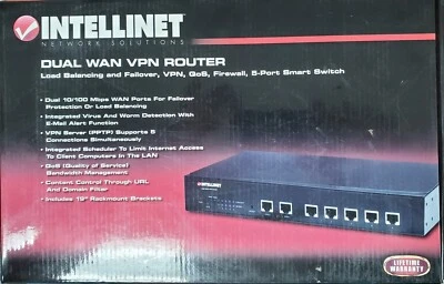Intellinet 524049 Dual WAN VPN 5-PORT 10/100 MBPS - Image 1 of 2