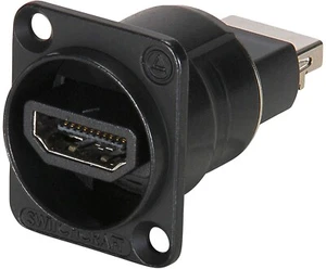 Switchcraft EHHD192B HDMI Female to Female Feedthru EH Panel Mount, Black Finish - Picture 1 of 2