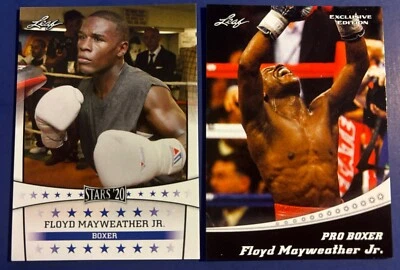 "RARE" FLOYD MAYWEATHER JR 2020 LEAF EXCLUSIVE EDITION * MINT LOT 2 BOXING CARDS - Image 1 of 4