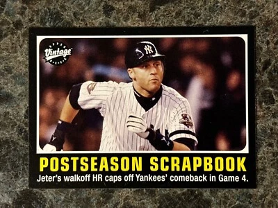 2002  Upper Deck Vintage 297 Derek Jeter Post Season Scrapbook New York Yankees - Image 1 of 2