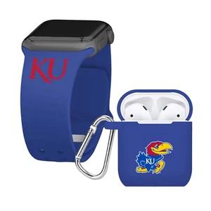 Kansas Jayhawks Cinturino Apple Watch e AirPod Gen 1 e 2 Confezione Combo - Foto 1 di 4