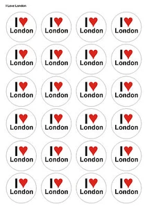 24X PRECUT LONDON FOOTBALL BIRTHDAY EDIBLE WAFER CUPCAKE CAKE TOPPERS 1366 - Picture 1 of 1