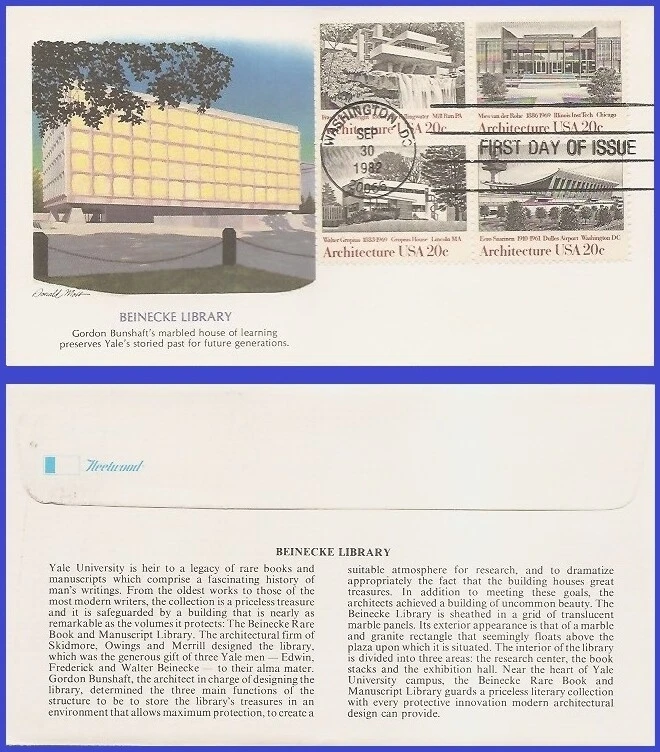 USA6 #2019-22 U/A FLEETWOOD FDC BL4  American Architecture - Image 1 of 1